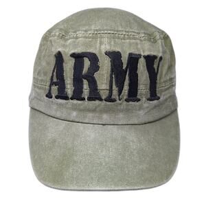 Army Slideback Cadet Army Cap Green One Size Adjustable Embroidered Eagle Crest